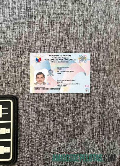 Philippines ID (2019 Present) olhar de foto frente amostra